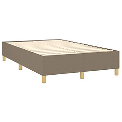 Acheter vidaXL Sommier à lattes de lit et matelas et LED Taupe 120x200 cm