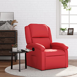 vidaXL Fauteuil inclinable Rouge Similicuir