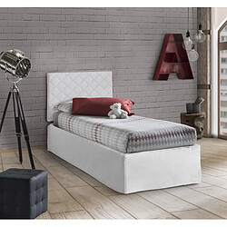 Autrement Ensemble tête de lit double Talamo Italia, éco-cuir, avec filet et cantonnière, cm 170 x 195 x h60, Blanc
