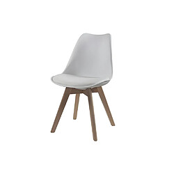 Acheter Vente-Unique Lot de 6 chaises JODY - Polypropylène Hêtre - Blanc