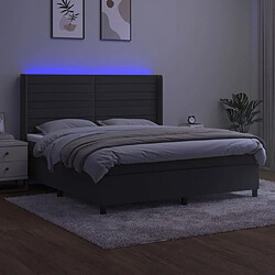 Avis Sommier à lattes,Cadre à lattes de lit pour Adulte matelas et LED Gris foncé 180x200 cm -MN56477