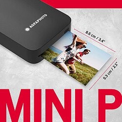 AGFA PHOTO - Realipix Mini P - Imprimante Photo Format 5,3 x 8,6 cm via Bluetooth - Sublimation Thermique 4Pass- RECONDITIONNE - Noir