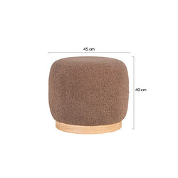 Avis Lisa Design Kasia - pouf - en tissu bouclette