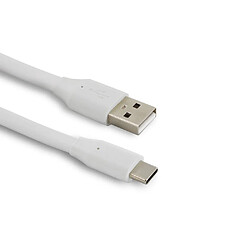 MOOOV Câble USB-C /USB-A plat 3 m - blanc