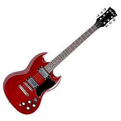 McGrey Rockit guitare électrique double encoche set complet Cherry Red