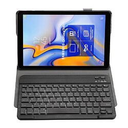 Wewoo ST590S Bluetooth 3.0 Texture de laine fine Cuir PU ABS Détachable Sept Étoiles Rétroéclairage Clavier pour Samsung Galaxy Tab A 10.5 pouces T590 / T595avec fente stylo et support Noir pas cher