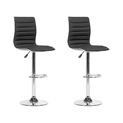 Beliani Tabouret de bar Set de 2 Noir LUCERNE 