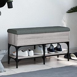 Maison Chic Banc à chaussures | Meuble de rangement à chaussures Meuble d'Entrée sonoma gris 82x32x45 cm bois d'ingénierie -MN81236