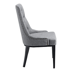 Avis Helloshop26 Chaise de salle à manger stylée avec motif chesterfield siège design pieds robustes en métal rembourrage textile 100 x 53 x 60 cm gris clair 03_0005000