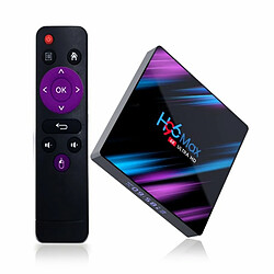 H96 Max-3318 Tv Box Hd 4K Android Wifi Décodeur Quad Core 64 Bits Cortex-A53 10/100 Standard Rj-45 Tvbox Uk Plug 