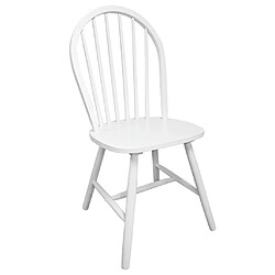 Avis Decoshop26 Lot de 4 chaises de salle à manger cuisine design classique bois d'hévéa solide blanc CDS021229