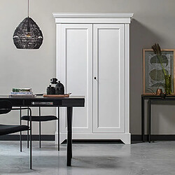 Mes Armoire 2 portes 118x47x191 cm blanc - ELIAM