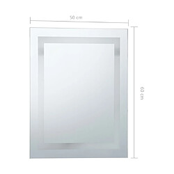 vidaXL Miroir à LED pour salle de bains et capteur tactile 50x60 cm pas cher