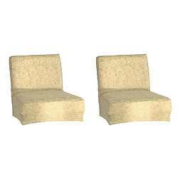 Housse de chaise à dossier bas 2/Set Housse de Tabouret Chaise Remplacement Couverture Polyester