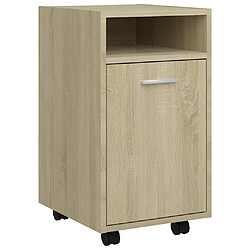 vidaXL Armoire latérale avec roues Chêne Sonoma Bois d'ingénierie