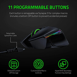 Razer Basilisk Ultimate avec Dock de chargement noir souris de jeu sans fil USB type - C 20000 DPI pas cher