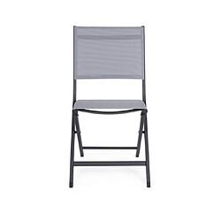 Bizzotto Chaise pliante Lot de 4 chaises pliante Elin anthracite