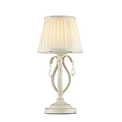 MAYTONI Lampe de table beige avec abat-jour en satin plissé, 1 lumière, E14 