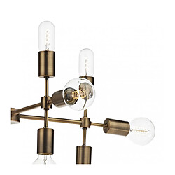 Luminaire Center Suspension Code or vieilli 12 ampoules pas cher