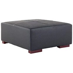 Beliani Pouf Ottoman pour canapé en cuir noir LUNGO