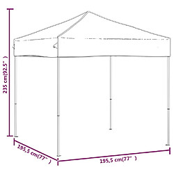 vidaXL Tente de réception pliable Rouge 2x2 m pas cher