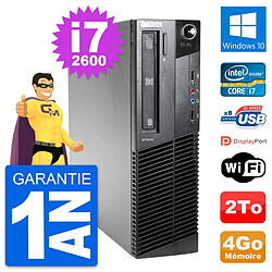 PC Lenovo ThinkCentre M81 SFF Intel i7-2600 RAM 4Go Disque 2To Windows 10 Wifi · Occasion 