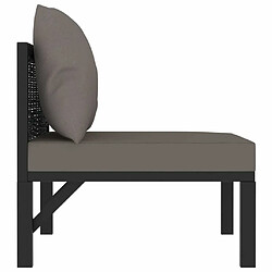 Avis Maison Chic Canapé central sectionnel et coussin,Canapé Relax,Sofa de Salon,Banquette Résine tressée Anthracite -GKD888213