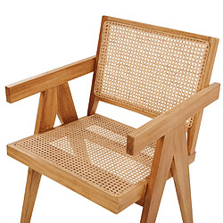 Beliani Chaise de salle à manger Bois clair WESTBROOK pas cher