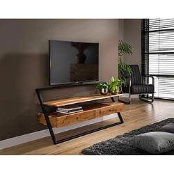 Lisa Design Goa - meuble tv - bois et noir - 140 cm Goa - meuble tv - bois et noir - 140 cm - Noir / Bois