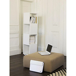 Mpc Colonne Étagère Rotative En Blanc 144,2 X 35,2 X 35,2 Cm (hxlxp)