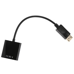 Dp à Vga 1080p Displayport Dp à Vga Convertisseur Adaptateur Mâle à Femelle - Noir