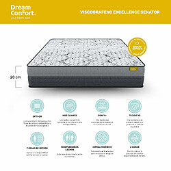 Matelas HR Viscographene Excellence Senator 140X180 28 cm Double Face Indépendance des Lits Fermeté Haute Dream Confort pas cher