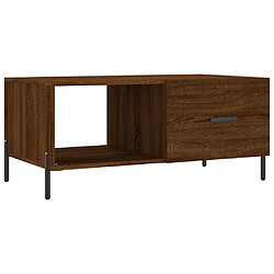 Maison Chic Table basse,Table Console Table d'appoint, Table pour salon chêne marron 90x50x40 cm bois d'ingénierie -MN97130