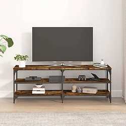 Avis Maison Chic Meuble TV scandinave - Banc TV pour salon chêne fumé 140x30x50 cm bois d'ingénierie -MN30484