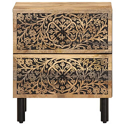 Acheter Maison Chic Table de chevet, Table de Nuit, Meuble de Rangement 40x33x46 cm Bois de manguier solide