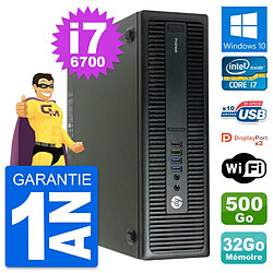 PC HP ProDesk 600 G2 SFF Intel i7-6700 RAM 32Go Disque Dur 500Go Windows 10 Wifi - Occasion