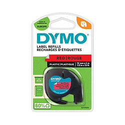 Avis Ruban Laminé pour Etiqueteuses Dymo 91203 LetraTag® Rouge Noir 12 mm (10 Unités)