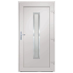 Avis vidaXL Porte d'entrée Blanc 88x200 cm PVC