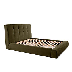 Lisa Design Onyx - lit coffre - 140x190 cm - en velours côtelé - sommier inclus