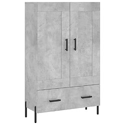 Maison Chic Buffet,Meuble de Rangement,commode pour salon,Cuisine gris béton 69,5x31x115 cm bois d'ingénierie -MN52201