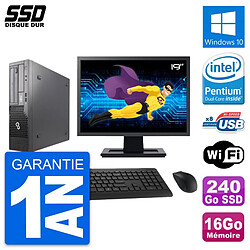 PC Fujitsu E500 E85+ DT Ecran 19" Intel G630 RAM 16Go SSD 240Go Windows 10 Wifi · Occasion 