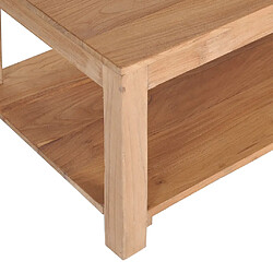 Avis vidaXL Table basse 100x50x40 cm bois de teck massif