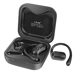 LinQ Écouteurs Bluetooth Sport Conduction Aérienne avec Boîtier de Charge Noir 