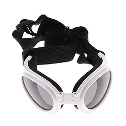 chien vent lunettes de soleil protection des yeux lunettes pour animaux de compagnie sangle réglable blanc