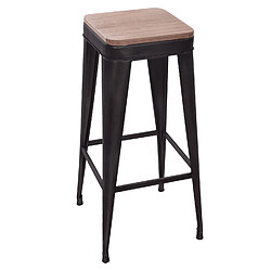 Atmosphera, Createur D'Interieur Tabouret de bar en métal Joris - H. 80 cm - Noir Atmosphera - Tabouret de bar en métal Joris - H. 80 cm - Noir - Industriel