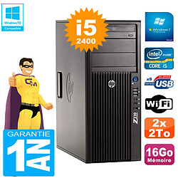 PC HP WorkStation Z210 Tour Core i5-2400 RAM 16Go 2 x 2To Graveur DVD Wifi W7 · Occasion 