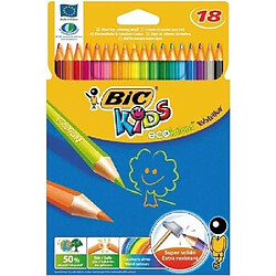 Bic Ecolution Kids Evolution Boîte métal de 18 Crayons de couleur