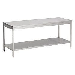 Table Inox Avec Etagère Basse Soudée - Gamme 600 - Combisteel 