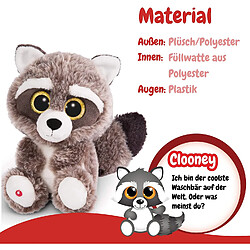 Acheter NICI- Doudou-Peluche GLUBSCHIS Raton Laveur Clooney 15cm, avec des Grands Yeux Scintillants, 45569