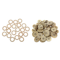 boutons en bois naturel Boutons De Pantalon